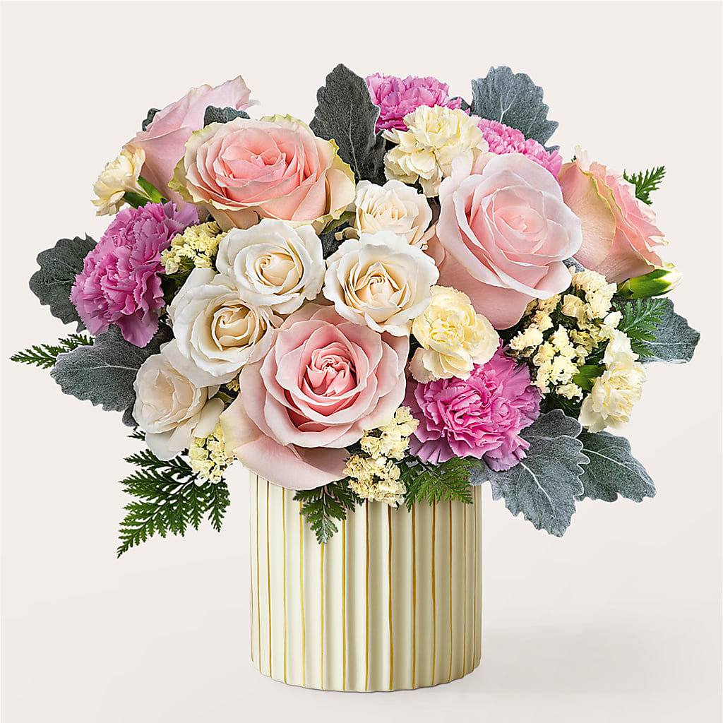 Blissful Moments Bouquet with Ivory Vase – MC MAHON'S HOUSE OF FLOWERS INC, Kingston ON