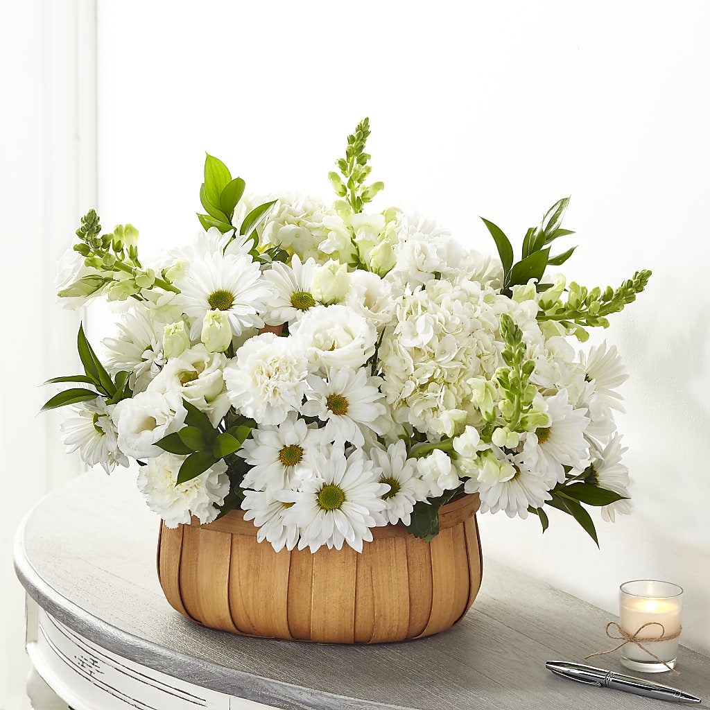 Pure Ivory Basket – MC MAHON'S HOUSE OF FLOWERS INC, Kingston ON