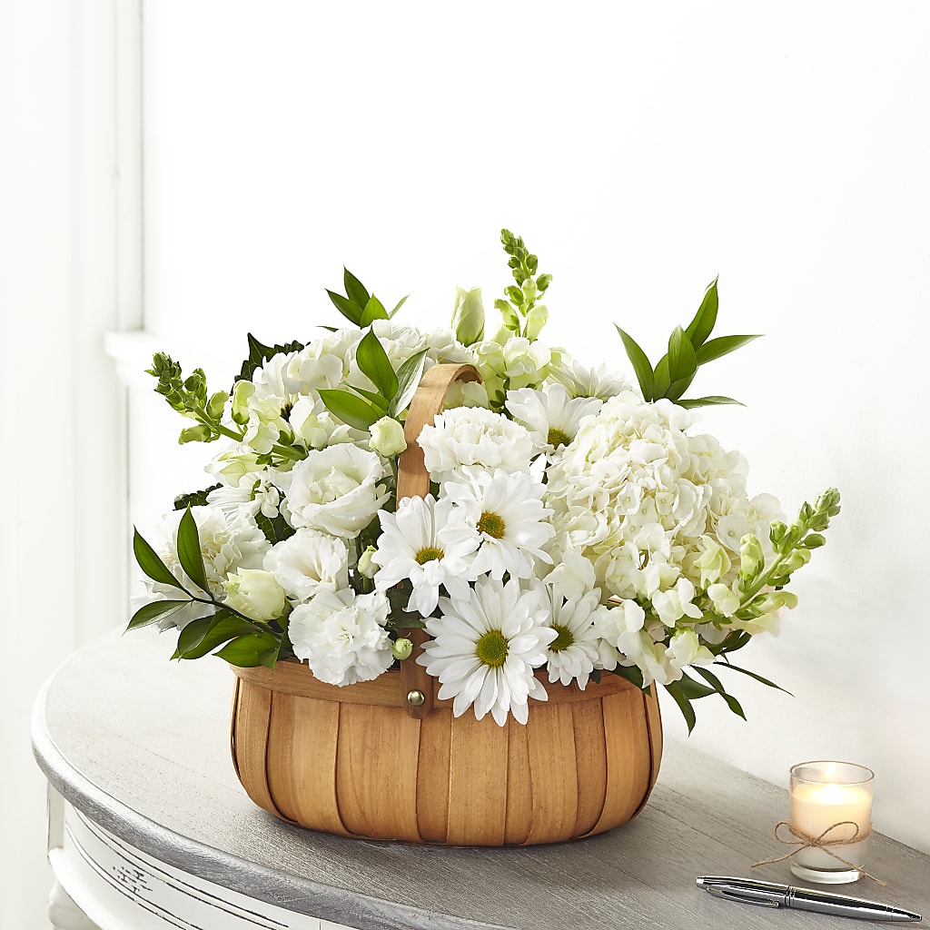 Pure Ivory Basket – MC MAHON'S HOUSE OF FLOWERS INC, Kingston ON