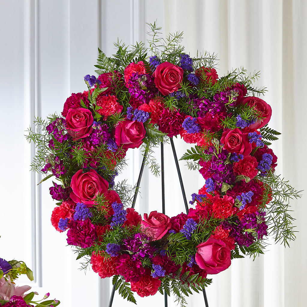 Calming Colors Wreath – MC MAHON'S HOUSE OF FLOWERS INC, Kingston ON