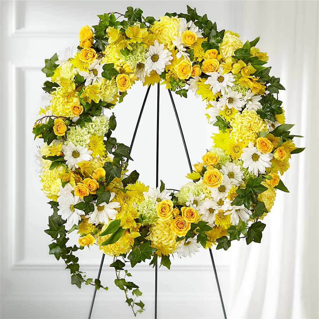 Golden Remembrance Wreath – MC MAHON'S HOUSE OF FLOWERS INC, Kingston ON