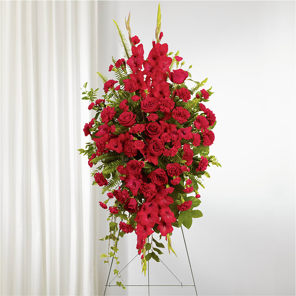 From the Heart Standing Spray – MC MAHON'S HOUSE OF FLOWERS INC, Kingston ON