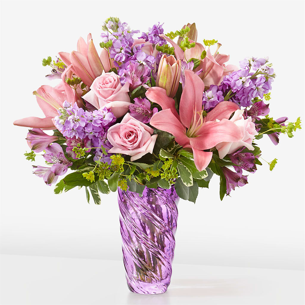Precious Petals Bouquet with Luxe Swirl Vase – MC MAHON'S HOUSE OF FLOWERS INC, Kingston ON