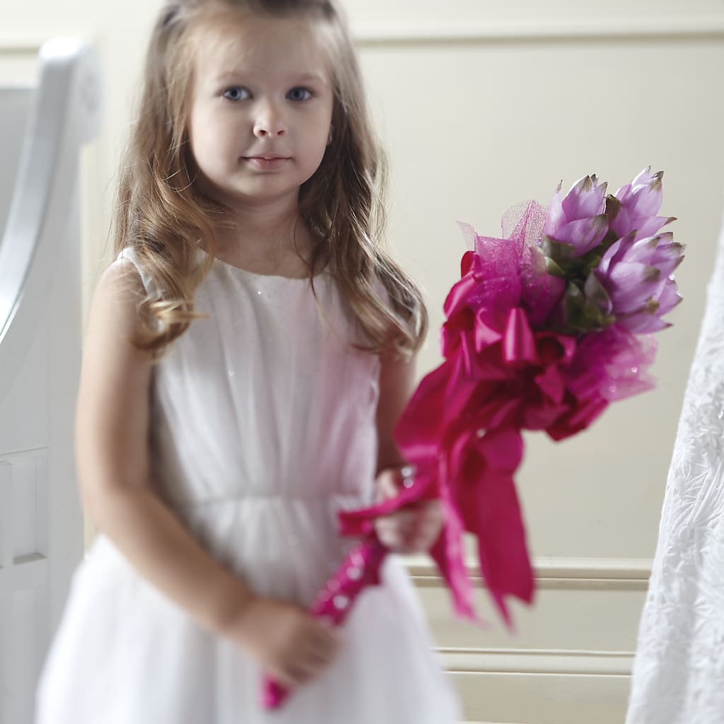 Sparkle Pink Flower Girl Bouquet – MC MAHON'S HOUSE OF FLOWERS INC, Kingston ON