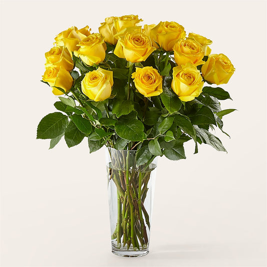 Long Stem Yellow Rose Bouquet – MC MAHON'S HOUSE OF FLOWERS INC, Kingston ON