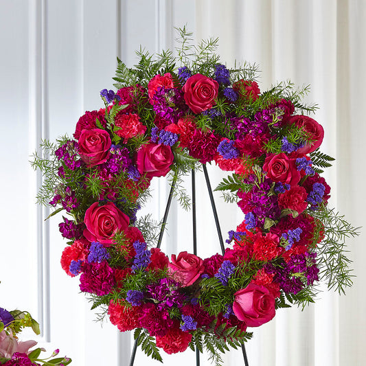 Calming Colors Wreath – MC MAHON'S HOUSE OF FLOWERS INC, Kingston ON