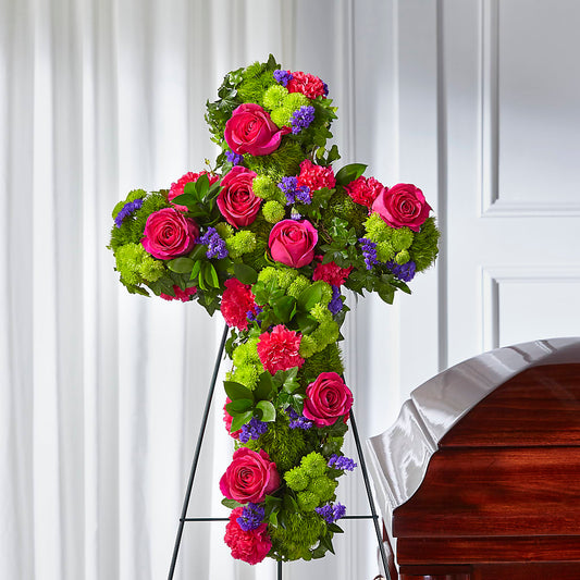 Tribute Rose Floral Cross – MC MAHON'S HOUSE OF FLOWERS INC, Kingston ON