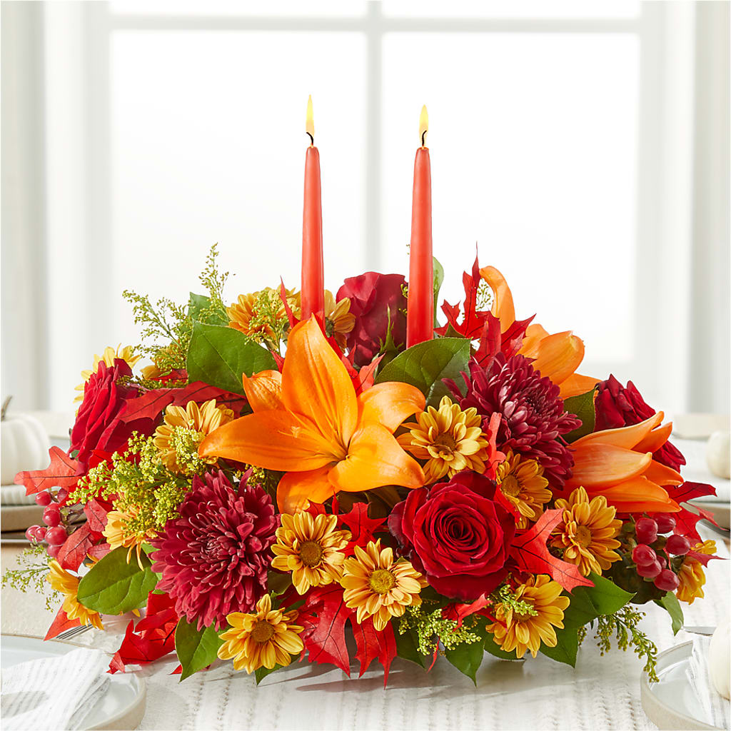 Autumn's Embrace Centerpiece – MC MAHON'S HOUSE OF FLOWERS INC, Kingston ON