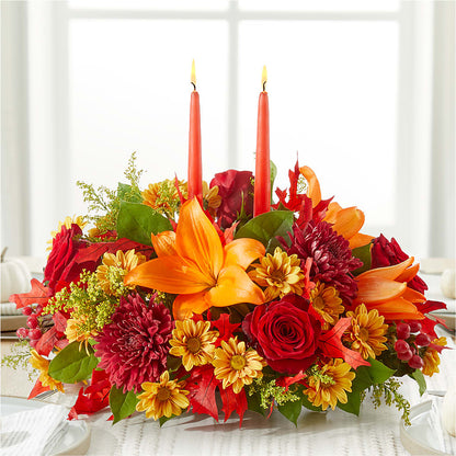 Autumn's Embrace Centerpiece – MC MAHON'S HOUSE OF FLOWERS INC, Kingston ON