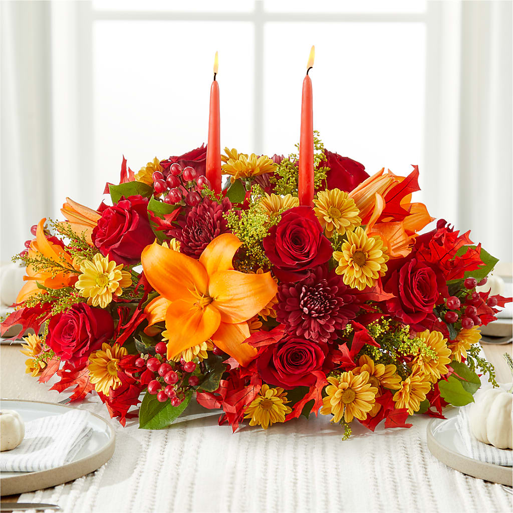 Autumn's Embrace Centerpiece – MC MAHON'S HOUSE OF FLOWERS INC, Kingston ON