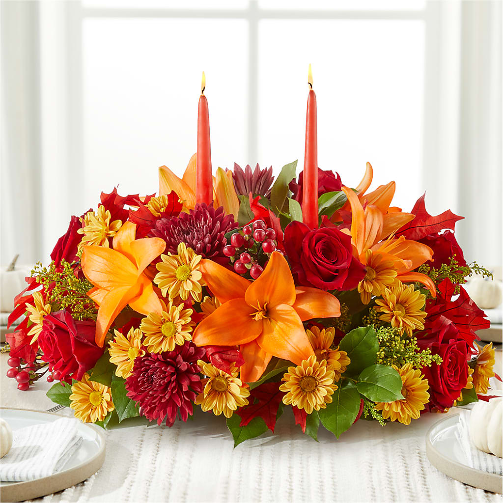 Autumn's Embrace Centerpiece – MC MAHON'S HOUSE OF FLOWERS INC, Kingston ON