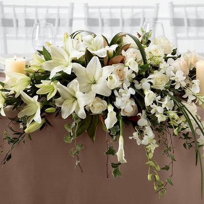 White Linen Arrangement – MC MAHON'S HOUSE OF FLOWERS INC, Kingston ON