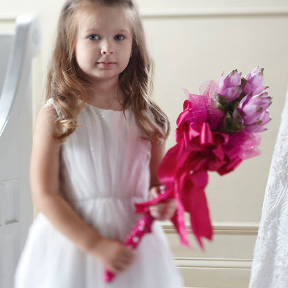 Sparkle Pink Flower Girl Bouquet – MC MAHON'S HOUSE OF FLOWERS INC, Kingston ON